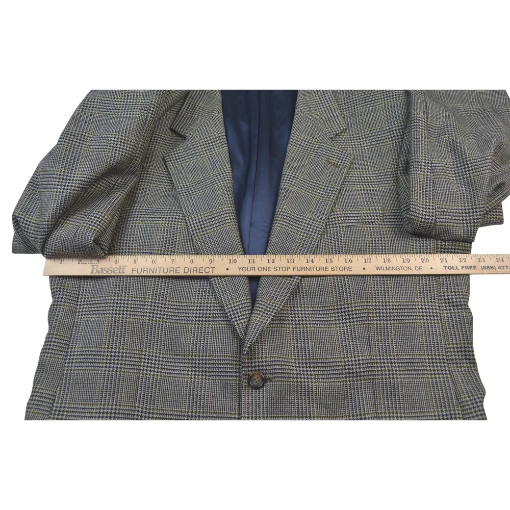 Todays Man Mens Size 42L Wool Plaid Blazer Sport Coat Jacket Made‎ in Italy